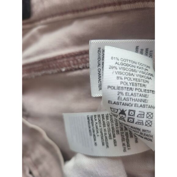 Lucky Brand Brooke Legging Jean 2/26 Womens Mid Rise Light Pink Raw Hem Skinny - Picture 7 of 7